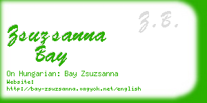 zsuzsanna bay business card